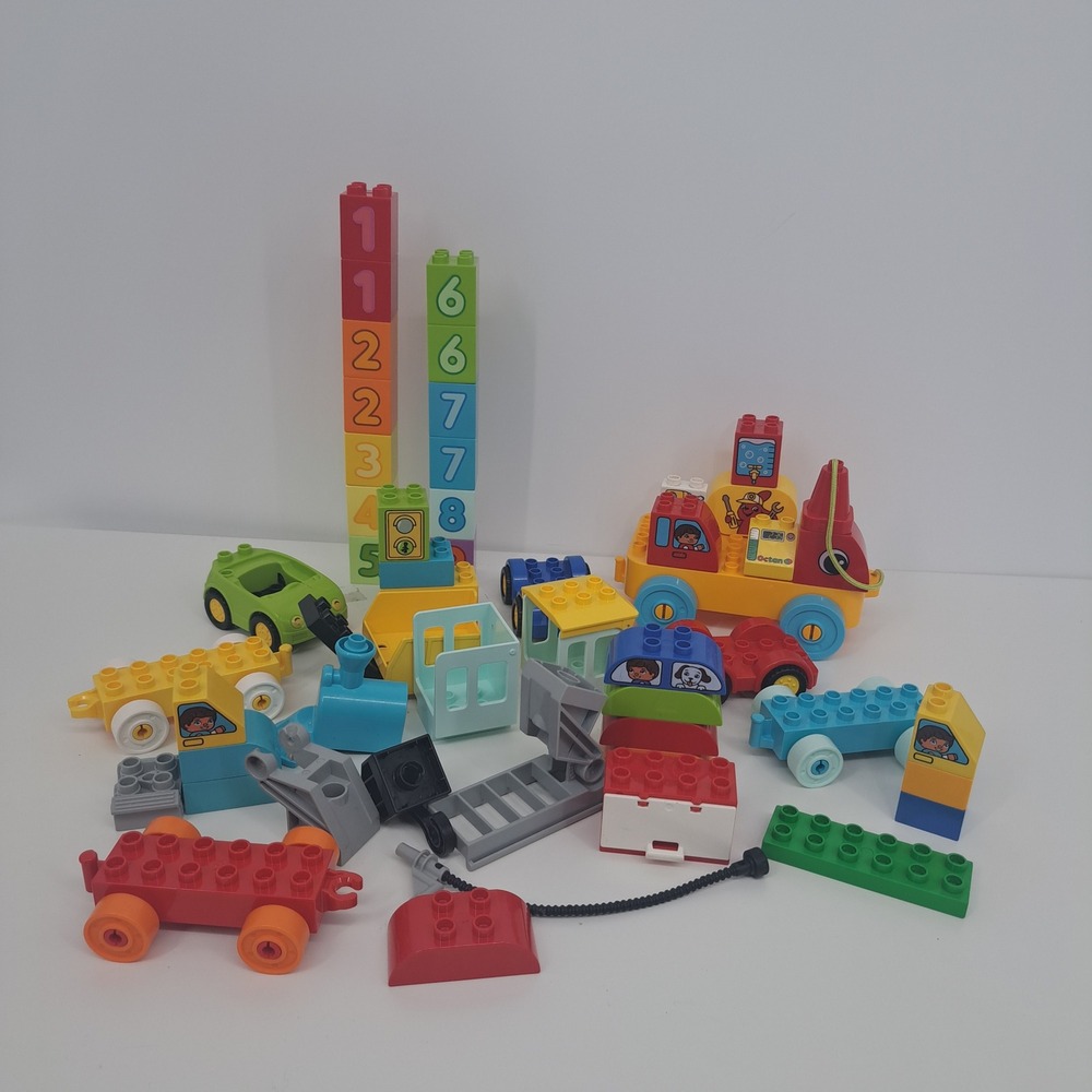 LEGO Duplo Mixed Lot Vehicles Numbers Blocks Train Car Tow Truck Learning Toys